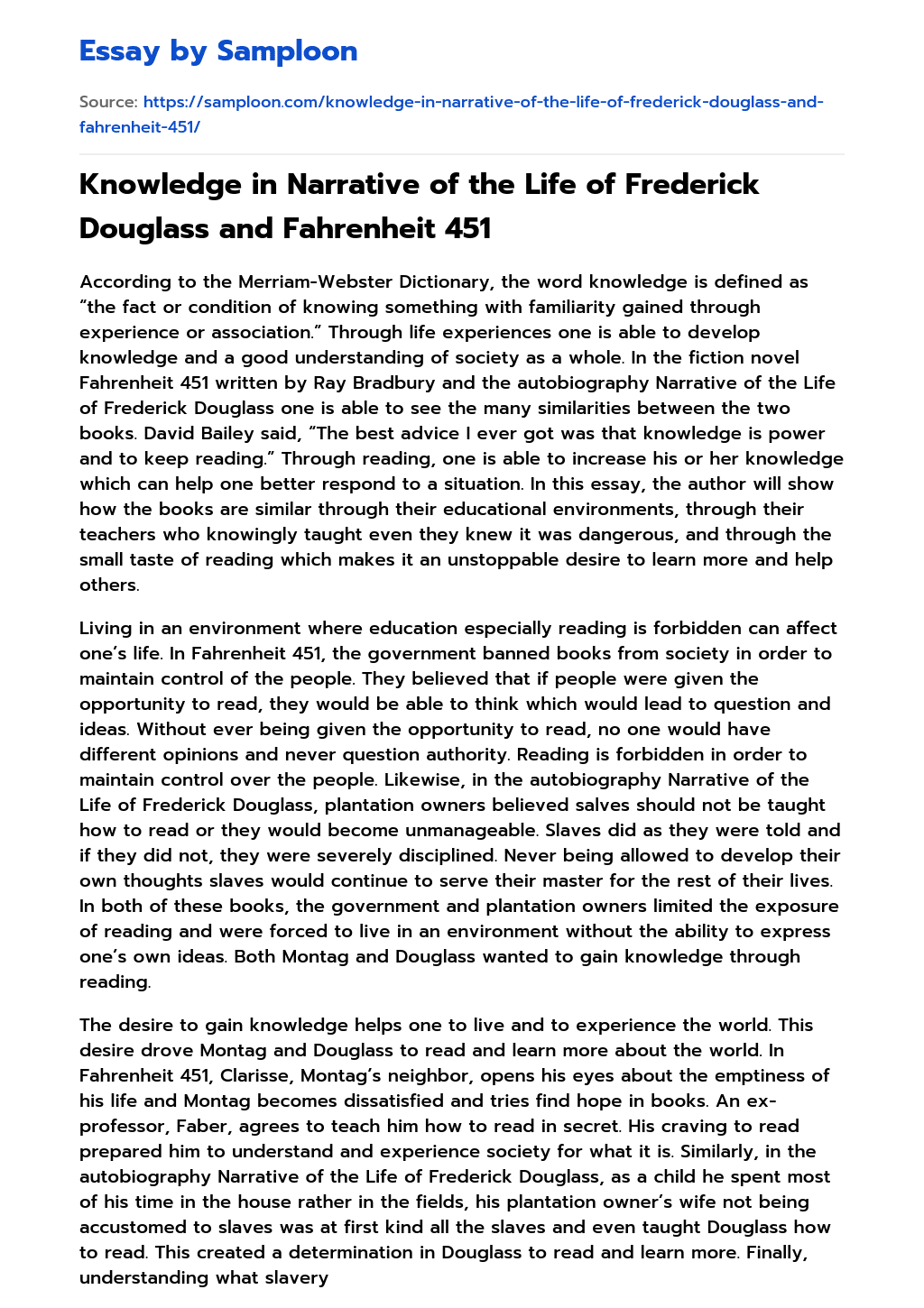 fahrenheit 451 essay introduction