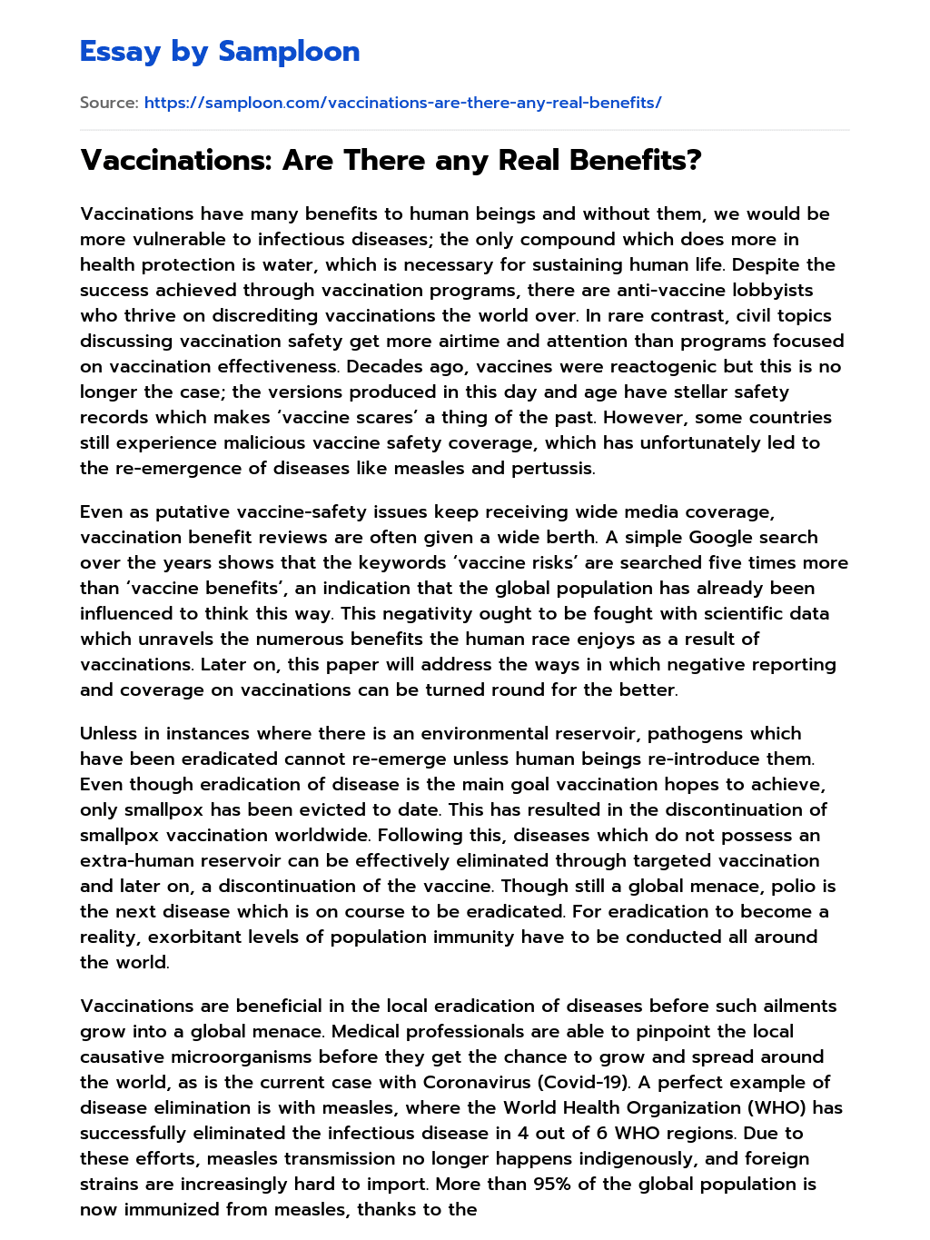 research paper on vaccines
