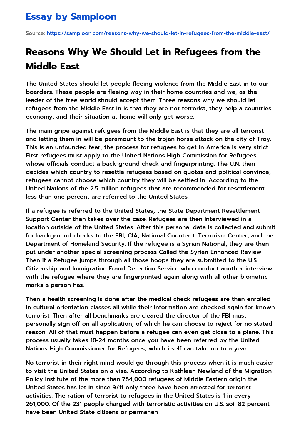 middle east essay introduction