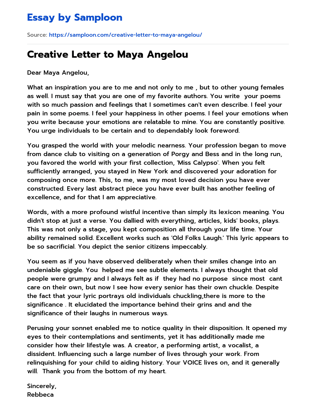 maya angelou writing style essay