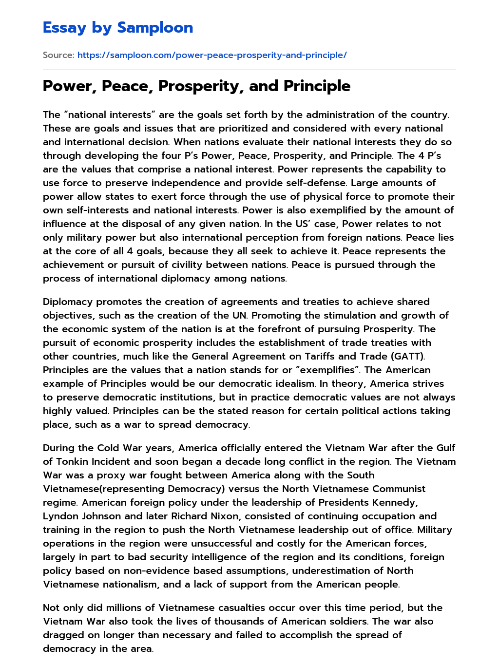 justice ensures peace and prosperity essay