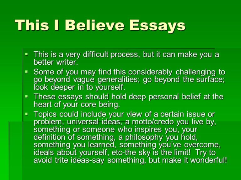 other ways to say i believe in an essay