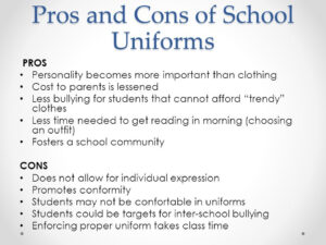 Pros and Cons of School Uniforms