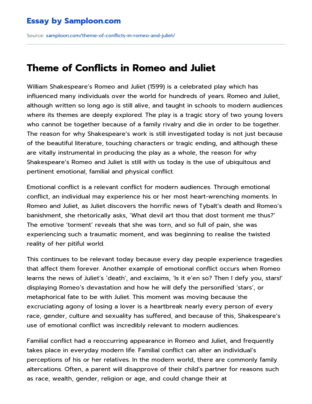 romeo and juliet imagery essay