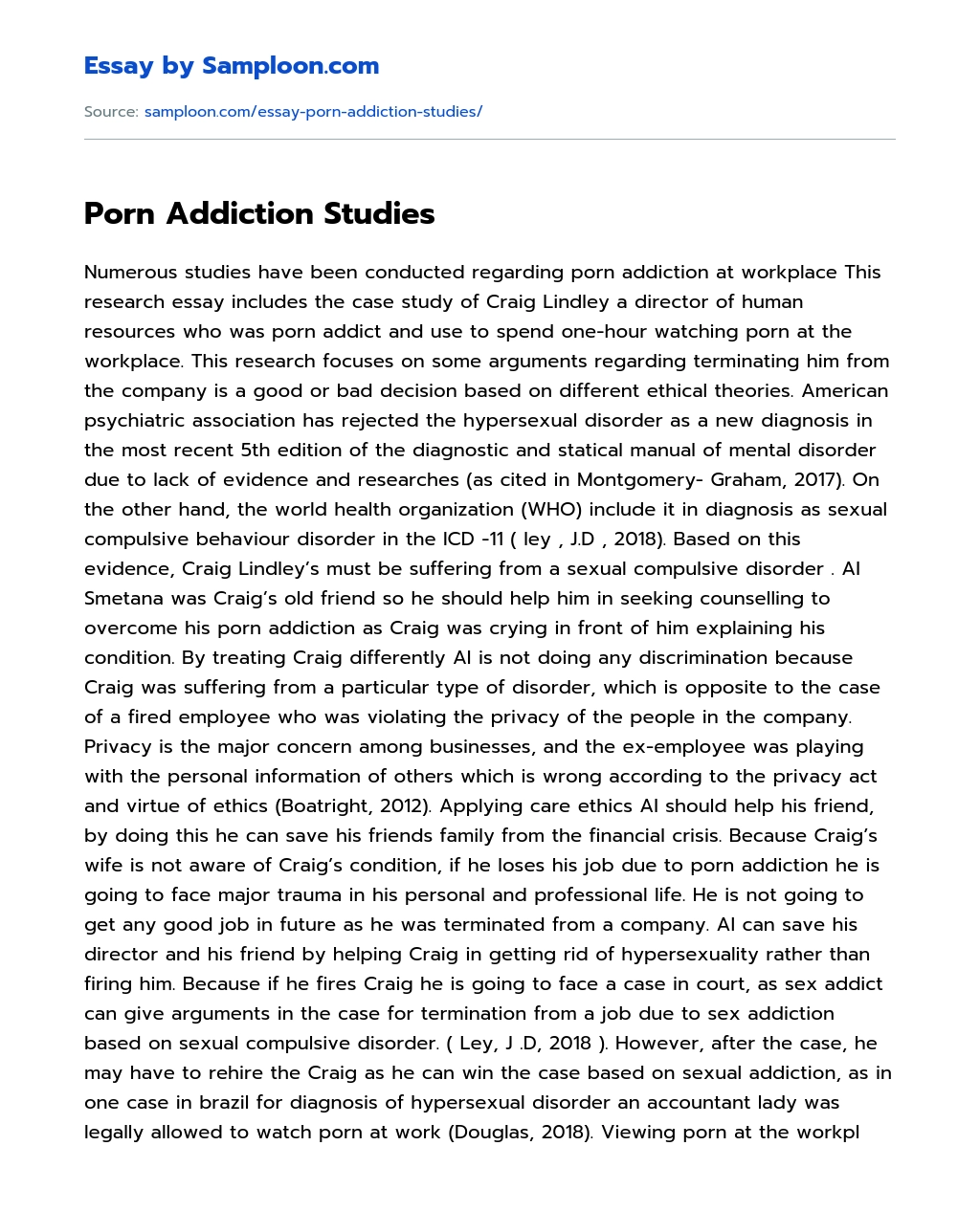 Porn Addiction Studies Review essay