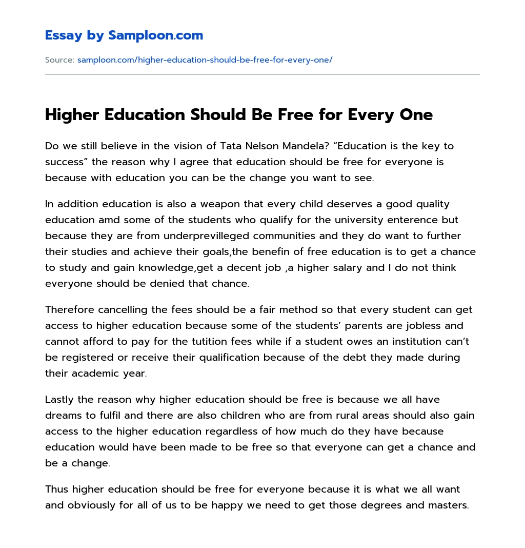 argumentative essay on education is the key to success